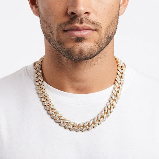 Iced Out Moissanite Cuban Link Chain (6mm - 14mm)