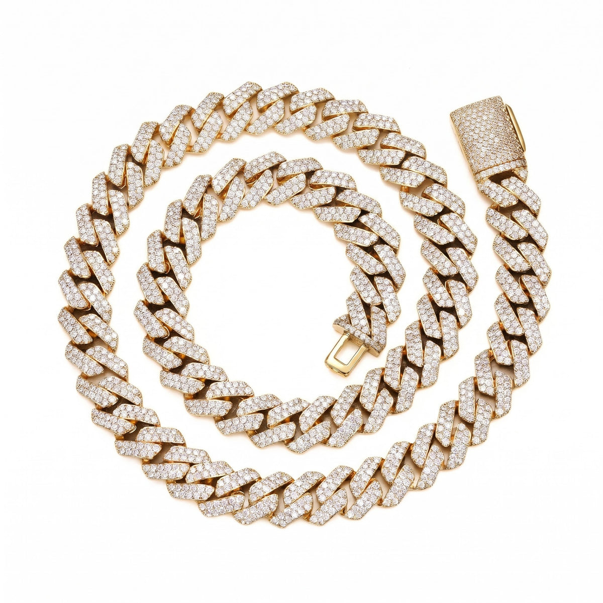 Iced Out Moissanite Cuban Link Chain (6mm - 14mm)