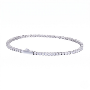 Diamond bracelet on a white background - Icon Tennis Link Bracelet - J. Collins Jewelry 