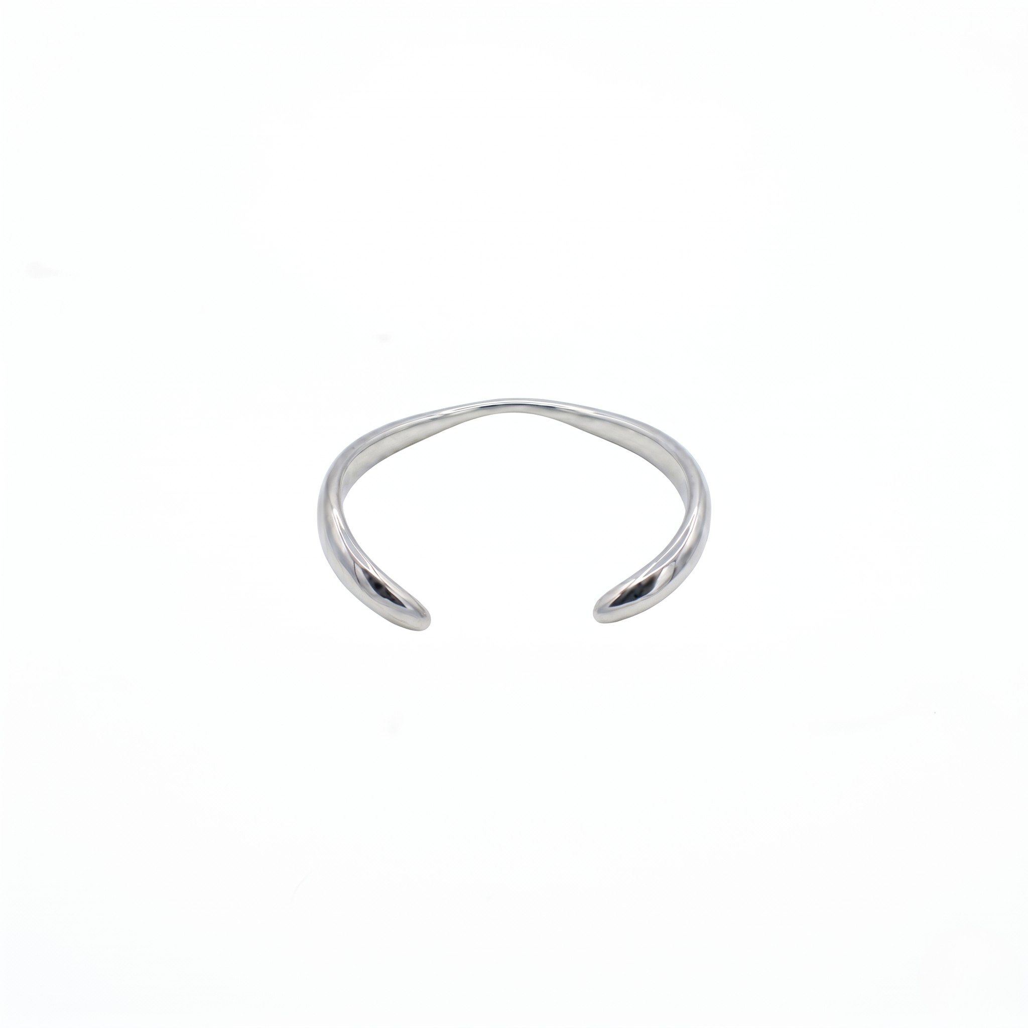 Silver Cuff bracelet on a white background- J.Collins jewelry