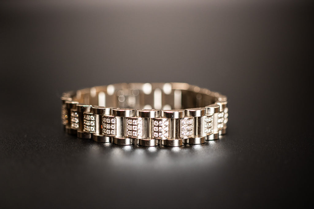 Silver bracelet on a dark background-Vanguard-Bracelet-JCollins-Jewelry