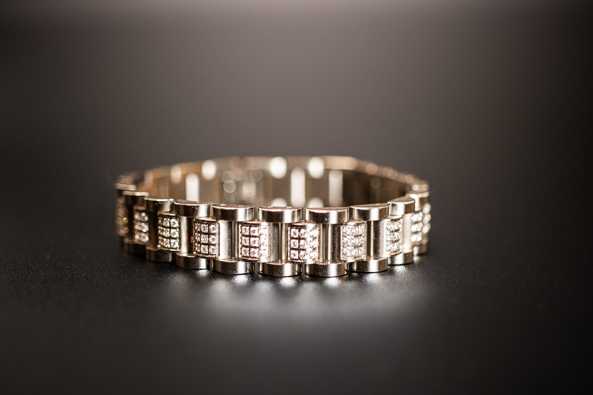 Silver bracelet on a dark background-Vanguard-Bracelet-JCollins-Jewelry