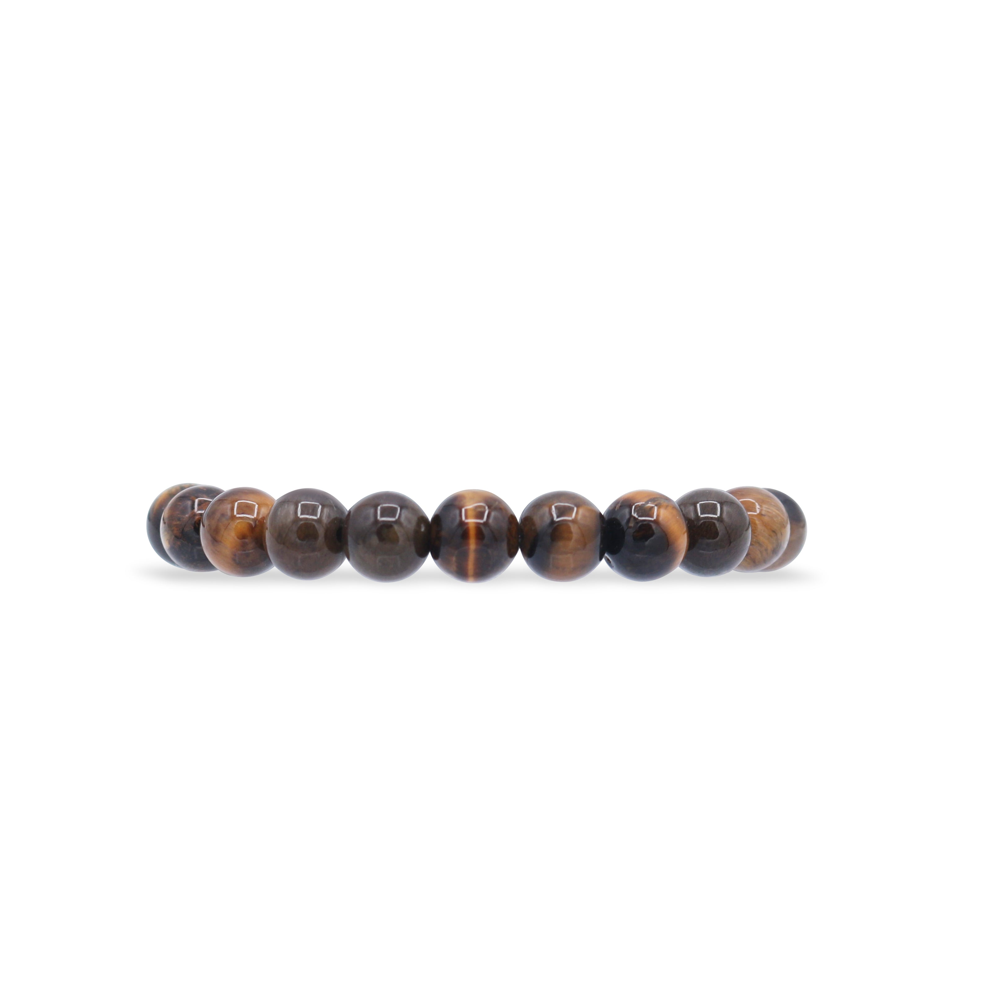 Row of brown beaded bracelets on a white background-J.Collins Jewelry