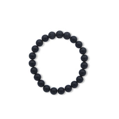 Black beaded bracelet on a white background-J.Collins Jewelry