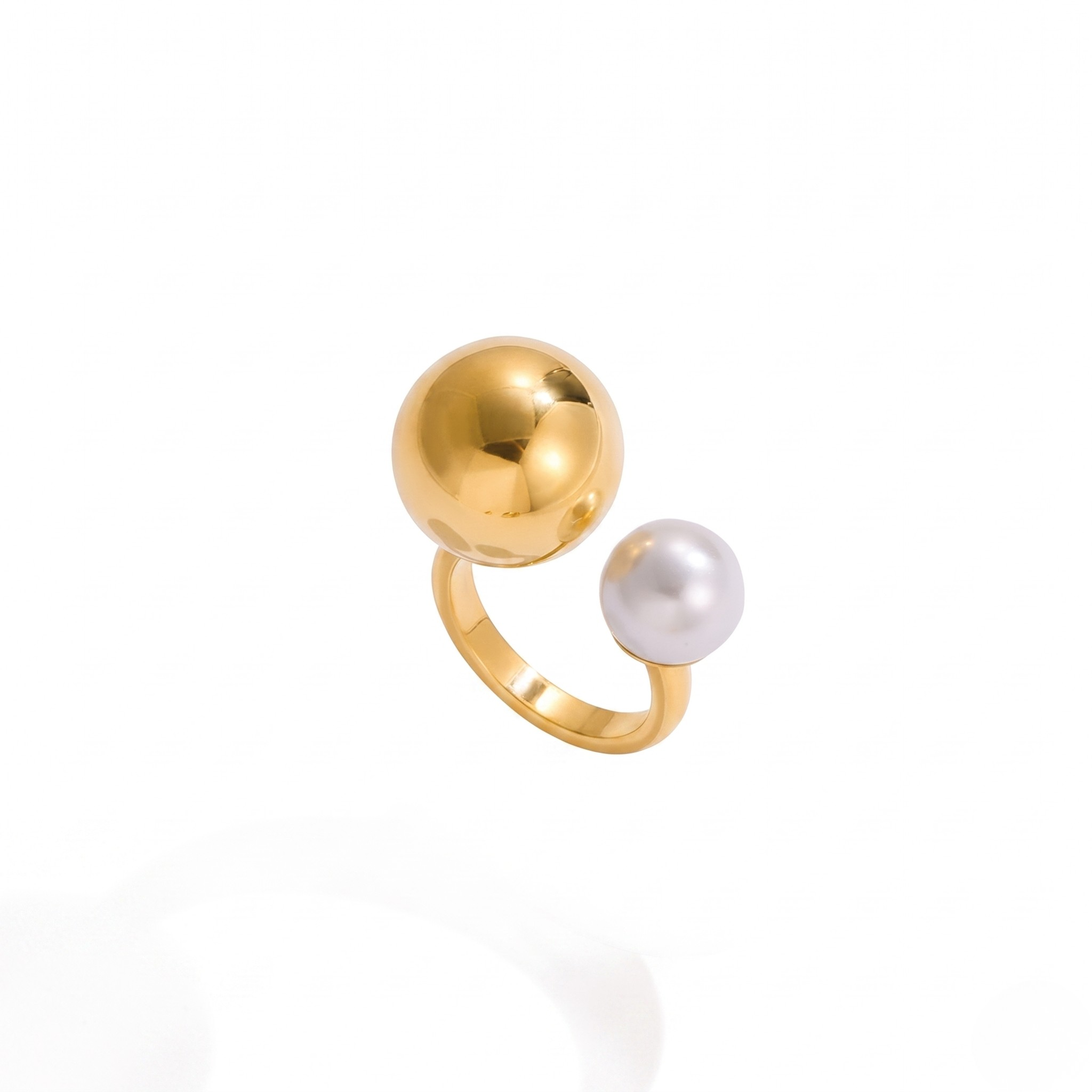 Pearl ring — Polished Pearl Band by J.Collins