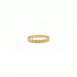 Gold braided bracelet on a white background-J.Collins Jewelry