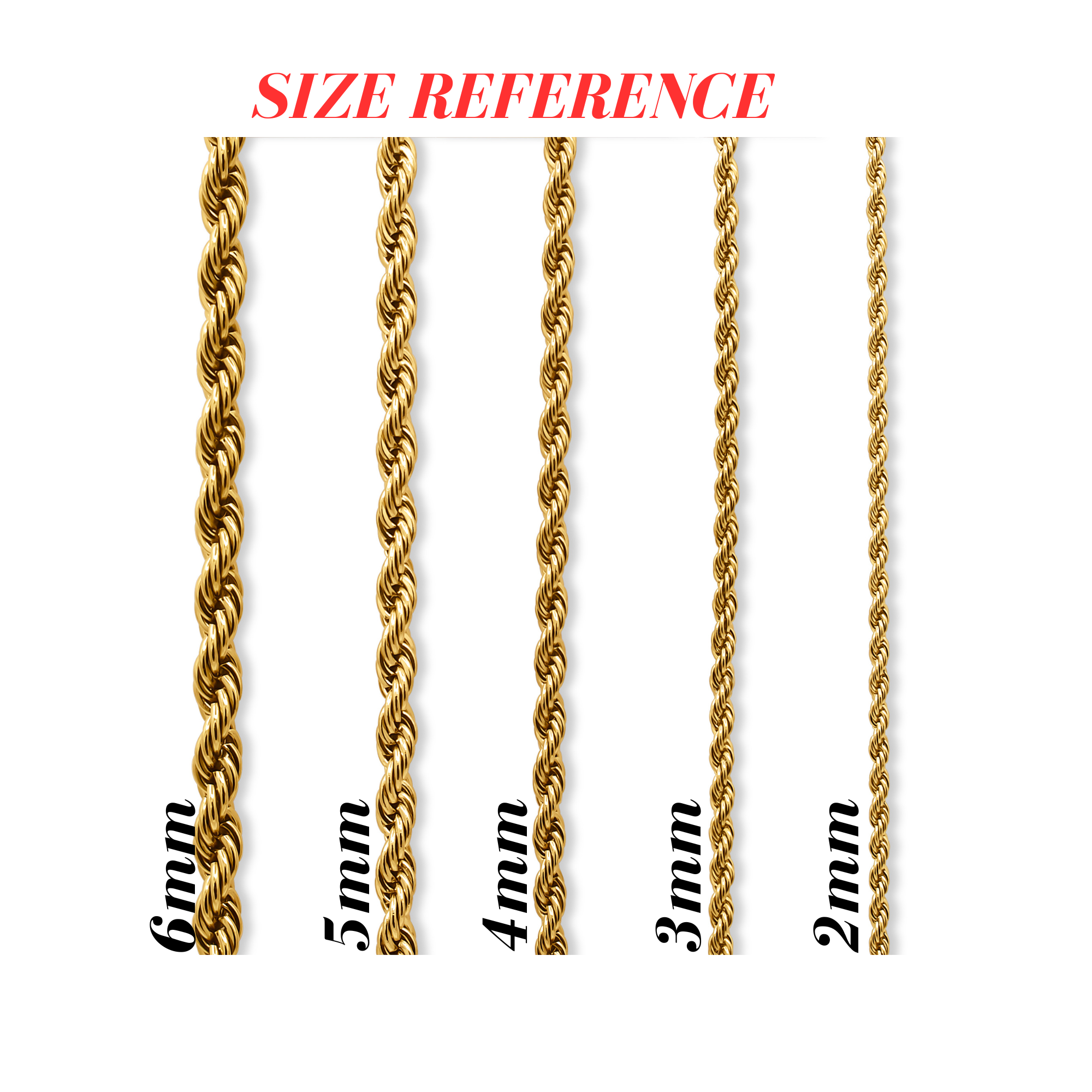 Gold rope chain on a white background-Essential-Rope-Chain-JCollins-Jewelry