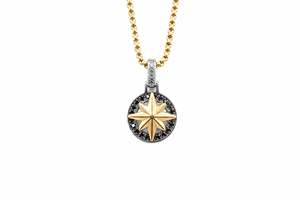 Gold and black star-shaped pendant on a white background-J.Collins Jewelry