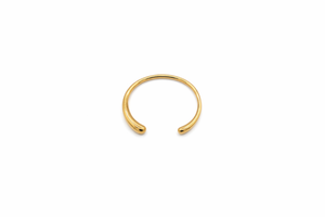 Gold open bracelet on a white background-J.CollinsJewelry