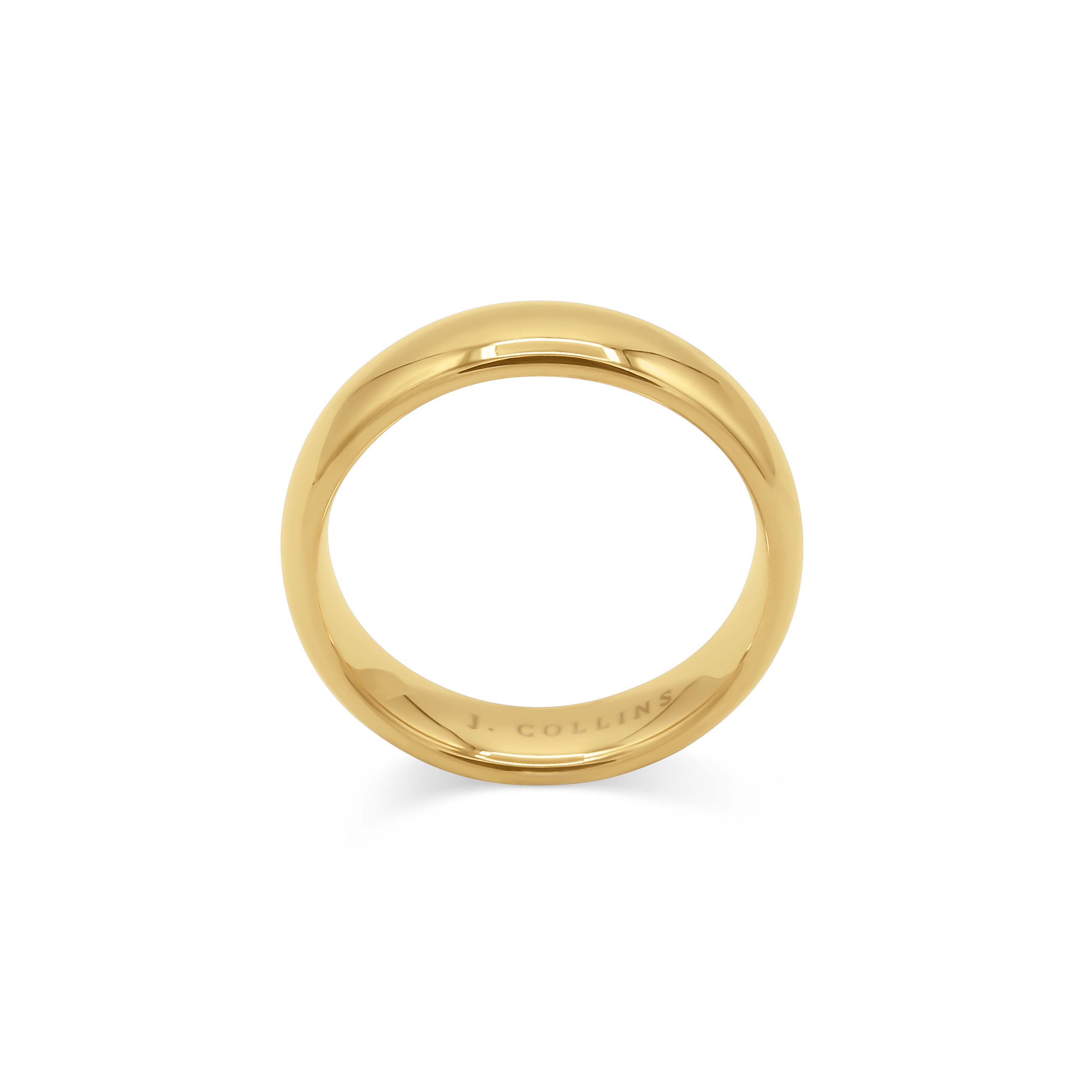 The Dynasty 6mm (Gold) ring on a white background-J.Collins Jewelry
