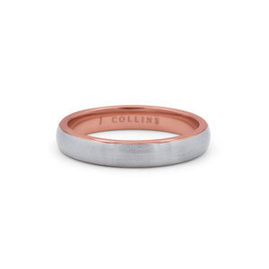 Two-toned The Ember with rose gold and silver finish on a white-background-J.Collins Jewelry