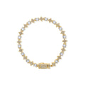 White Stone Tennis Bracelet (Gold)