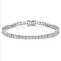 3mm Round Brilliant Cut Moissanite Tennis 925 sterling silver Bracelet