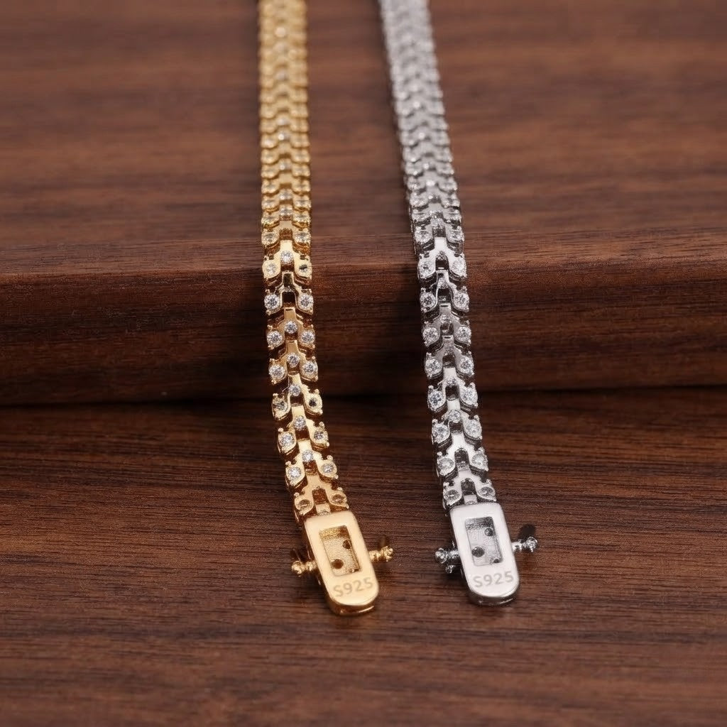 5.2mm Dual Strand 925 Marquise Stone Tennis Bracelet