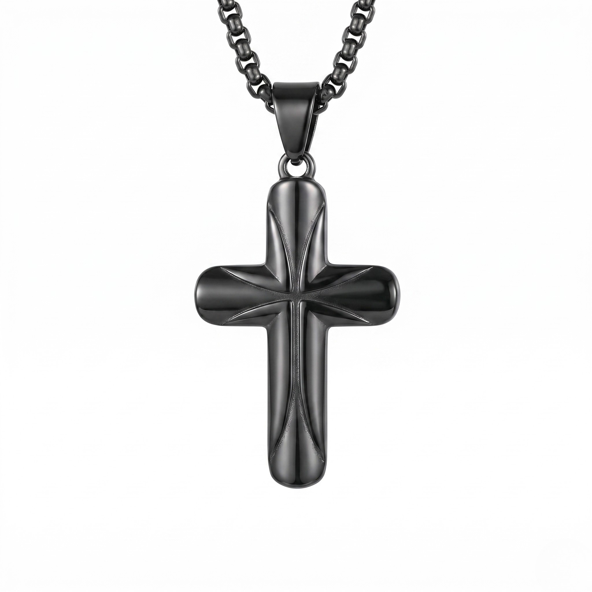 Pendant — Midnight Shield Cross by J.Collins