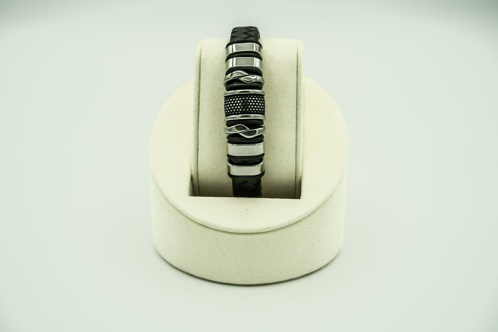 Axis Bead Leather Bracelet