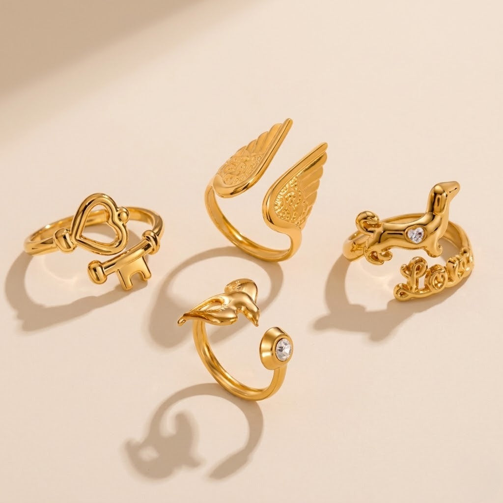 Sweetheart Key Motif Ring
