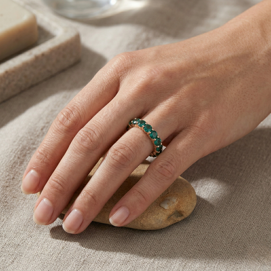 14K Yellow Gold Emerald Ring