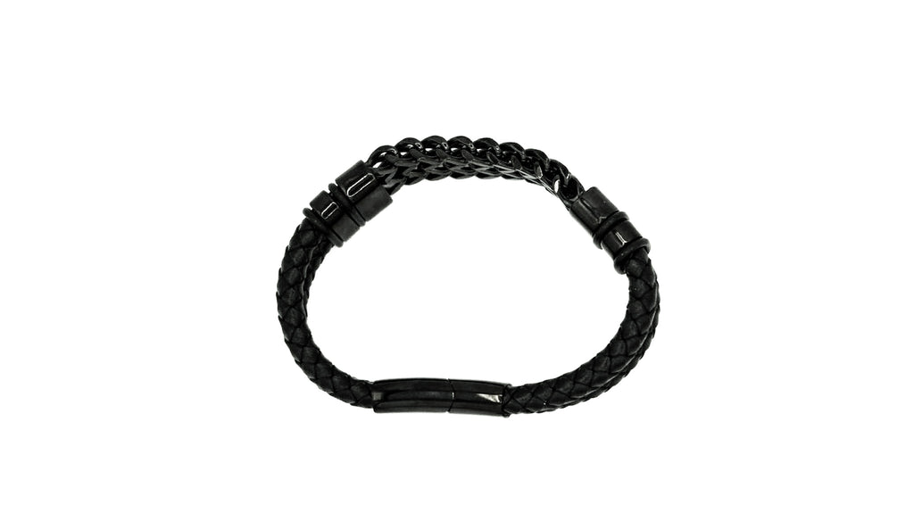 Fusion Chain Leather Bracelet