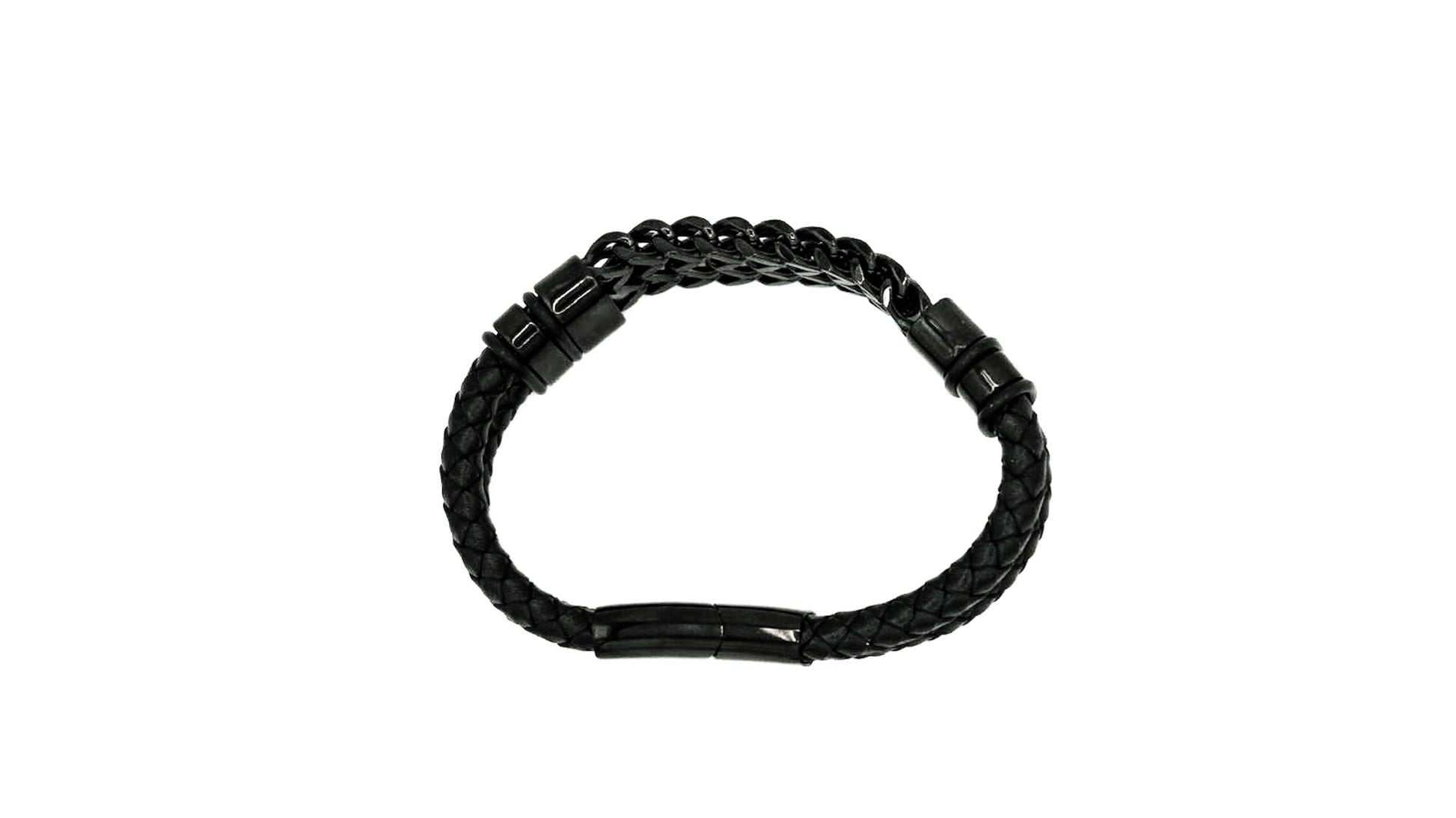 Fusion Chain Leather Bracelet