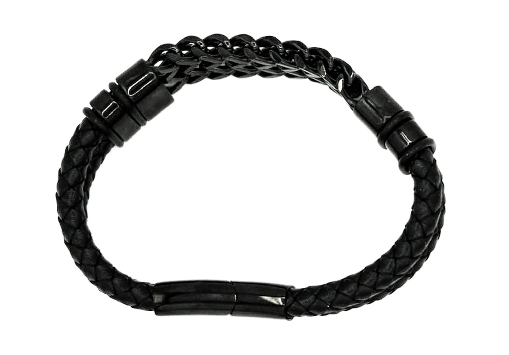 Fusion Chain Leather Bracelet