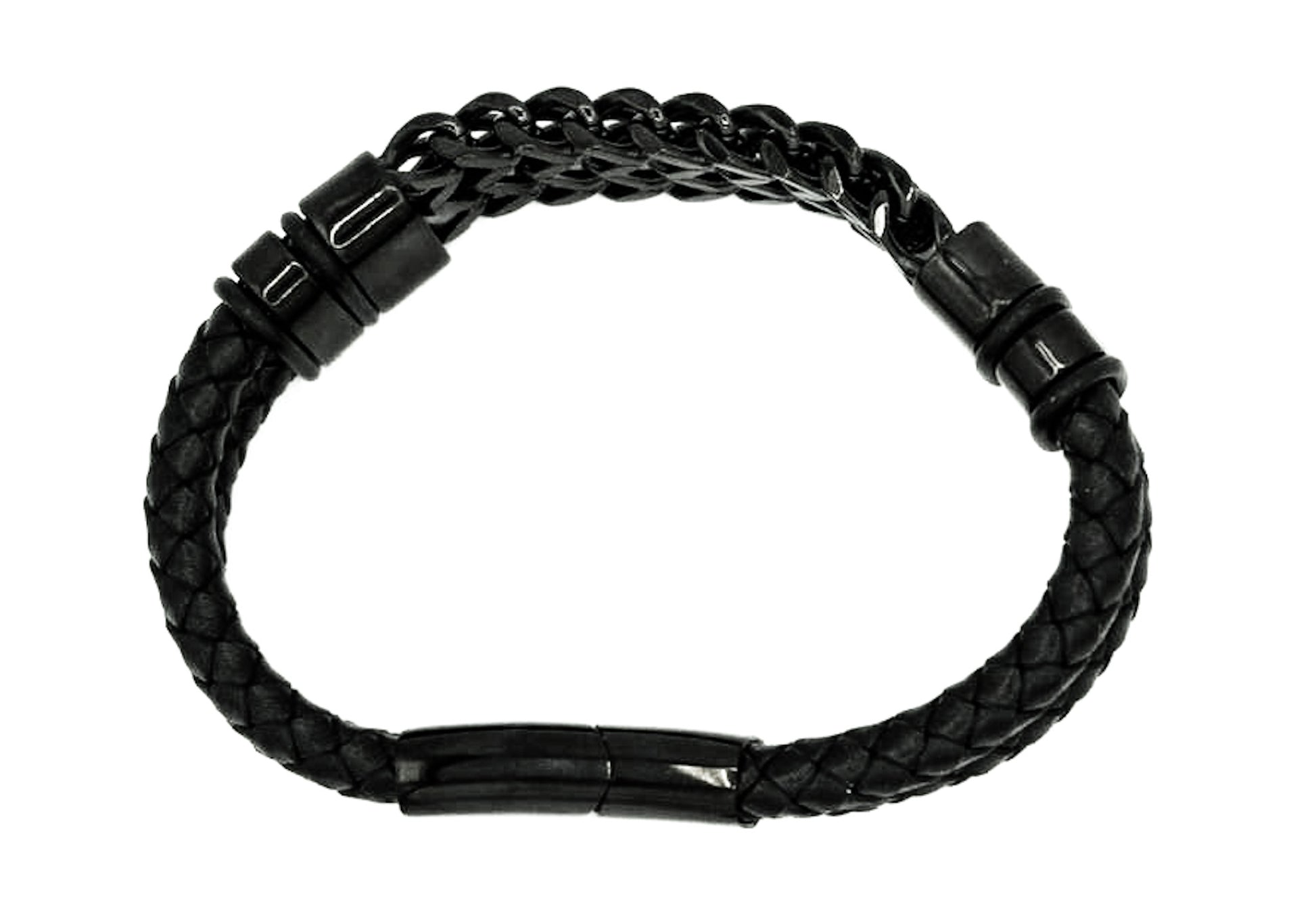Fusion Chain Leather Bracelet