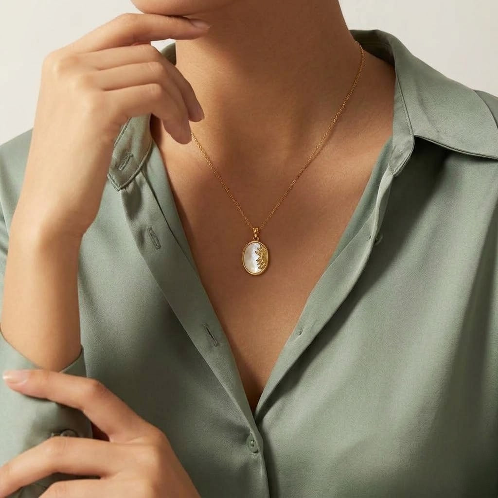 Crescent Disc Pendant