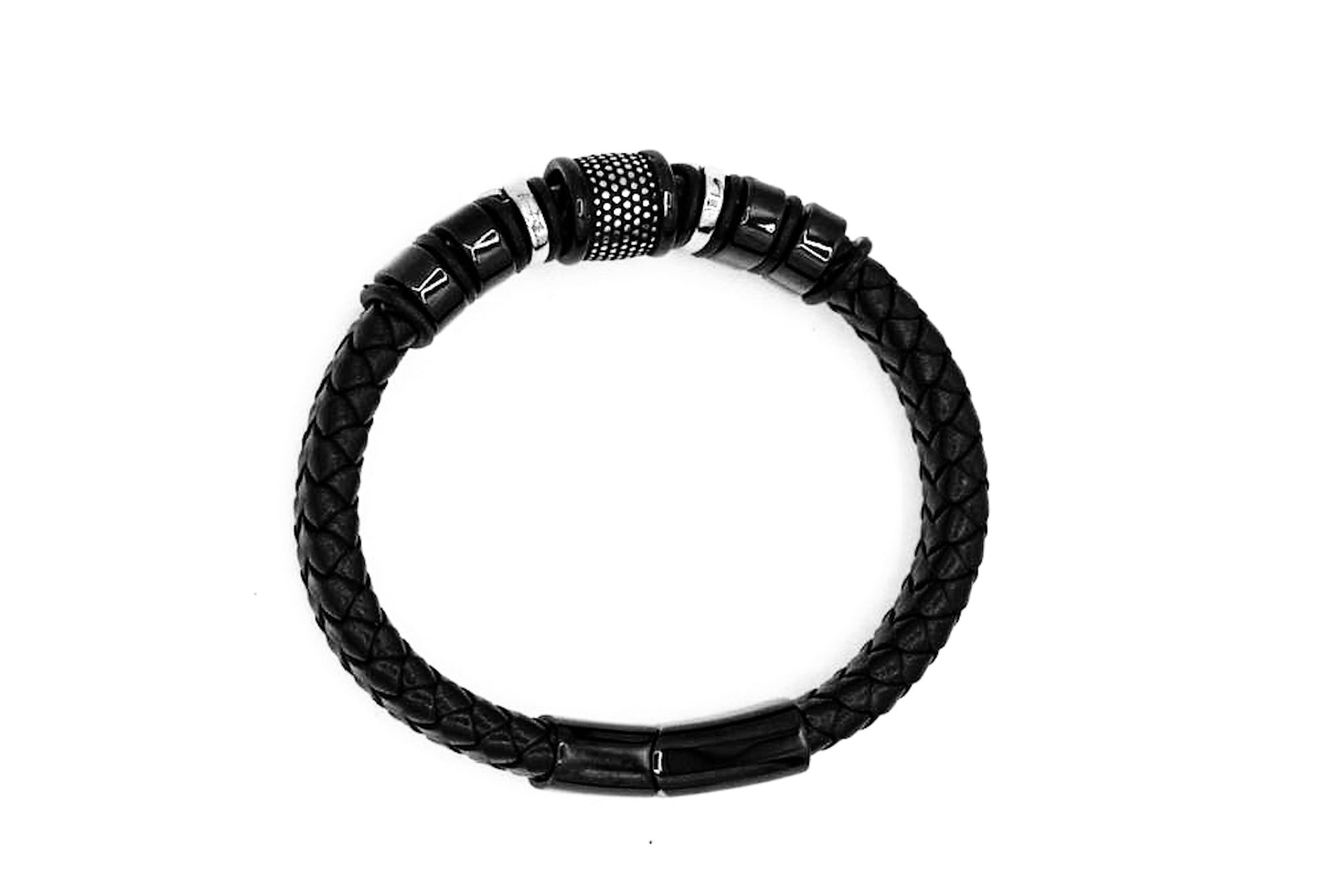 Forge Bead Leather Bracelet