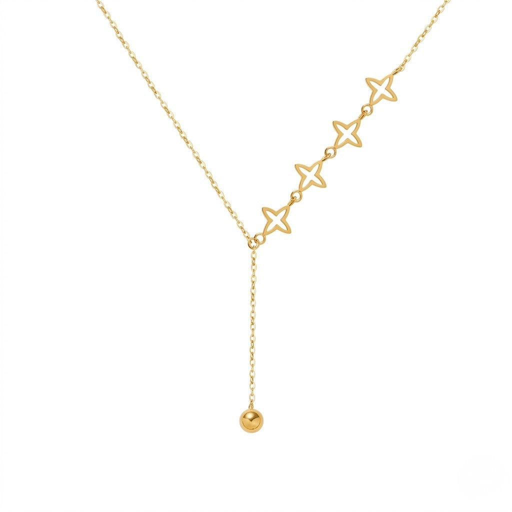 Asymmetric Star Y Necklace