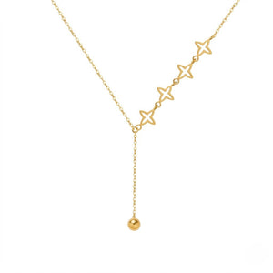 Asymmetric Star Y Necklace