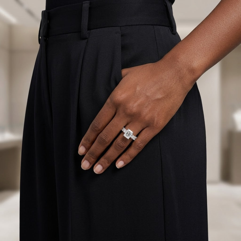 5ct Multi Cut Statement Ring Set