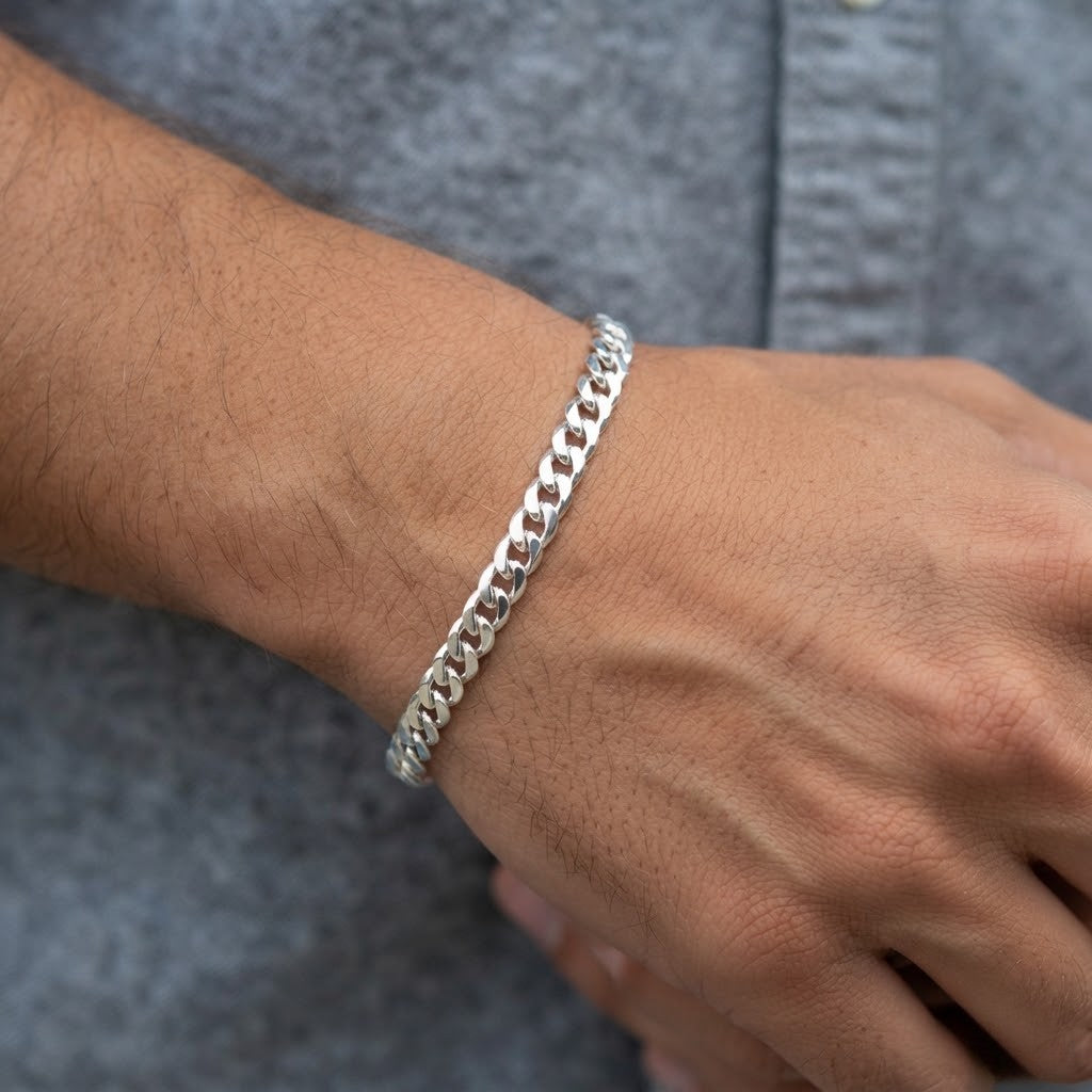 Cuban Bracelet 5mm (Silver)