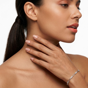 Crystal Bar Paperclip Bracelet