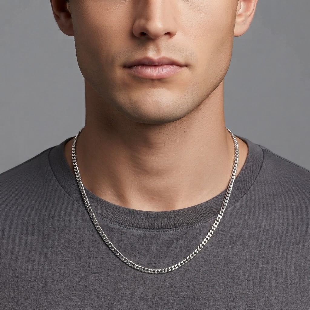Cuban Chain 4mm (Silver)