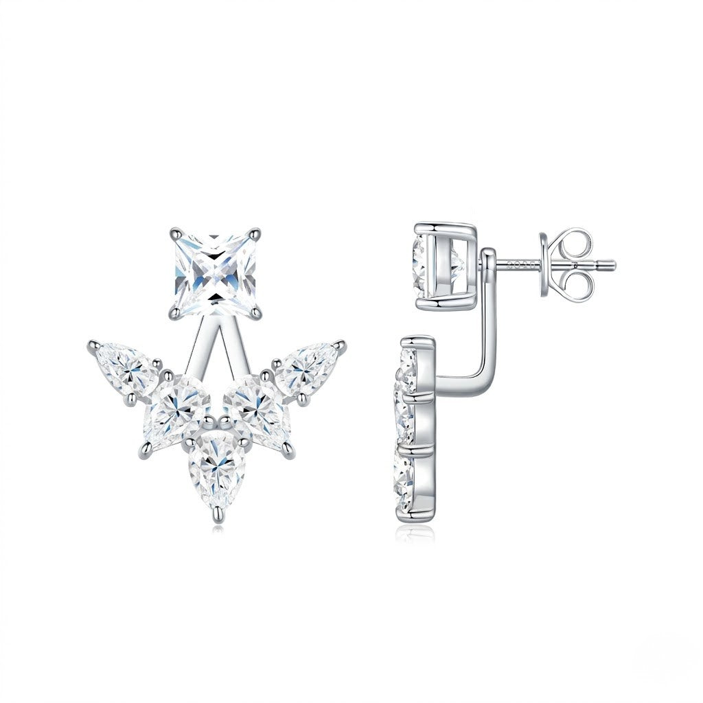 Crystal Ear Jacket Earrings