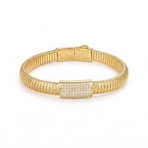 Ribbed Moissanite Tennis Bracelet