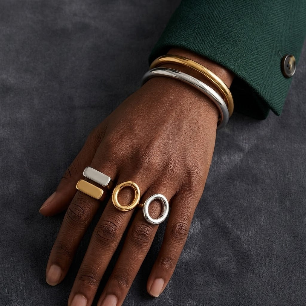 Hollow Oval Statement Ring