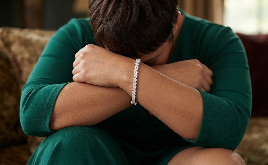 Moissanite Square Pavé Station Tennis Bracelet