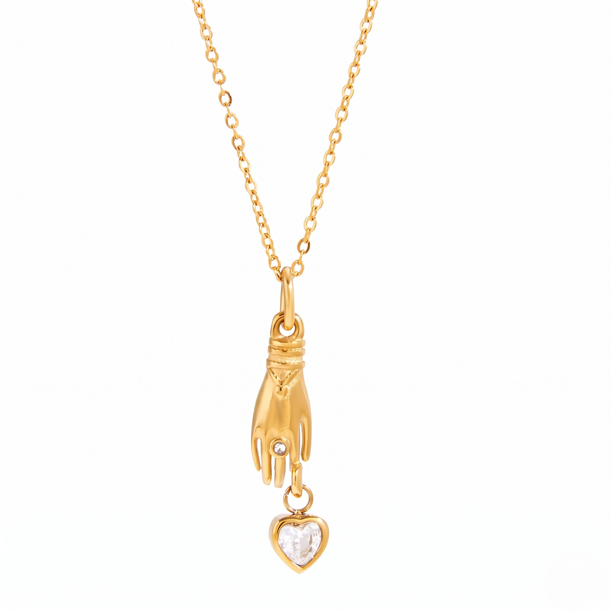 Pendant — Heart Stone Charm Pendant by J.Collins