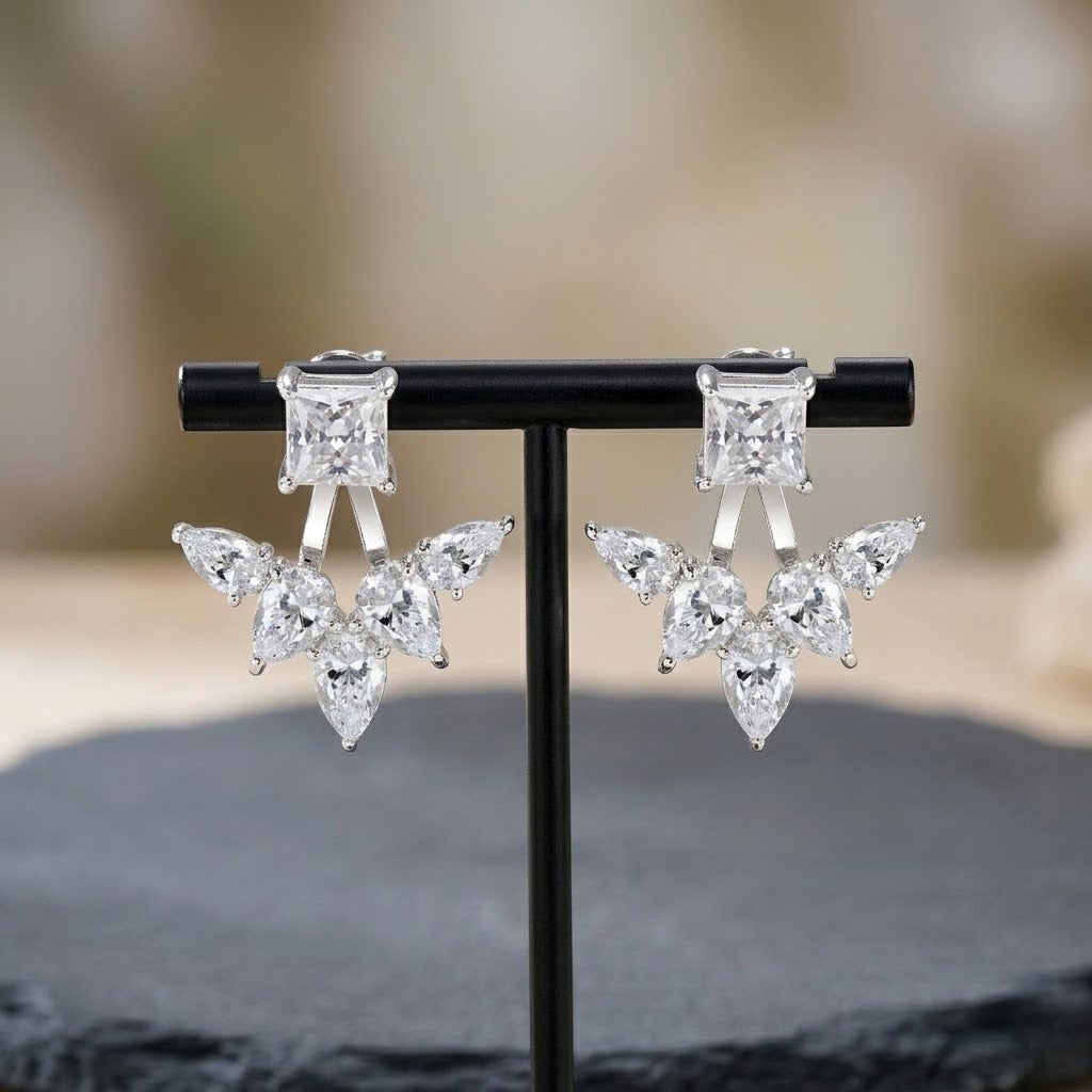 Crystal Ear Jacket Earrings