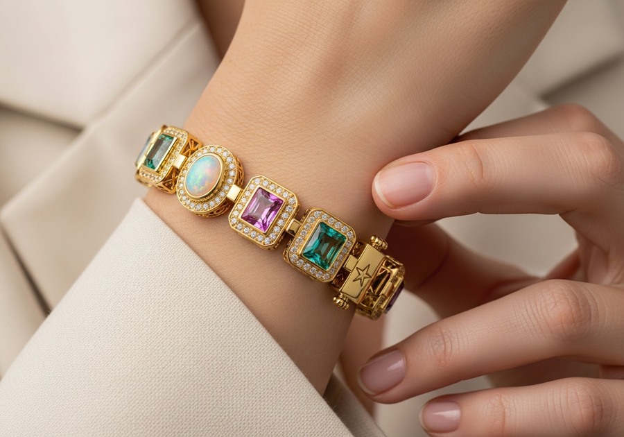 Style This Look — MultiColored Regal Gem Bracelet