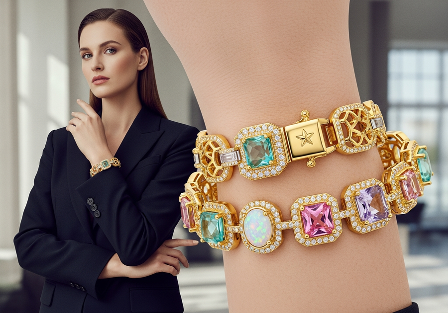 Style This Look — MultiColored Regal Gem Bracelet