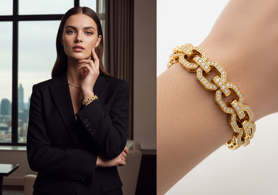 Style This Look — Tennis Bracelet 10mm (Gold)