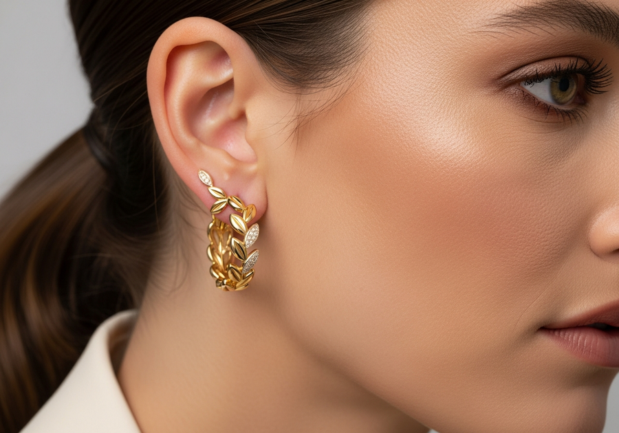 Style This Look — Imperial Leaf Hoops