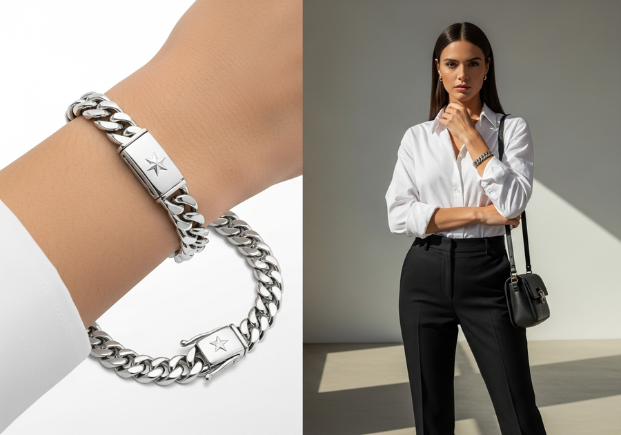 Style This Look — Iconic Cuban Bracelet 6mm (Silver)