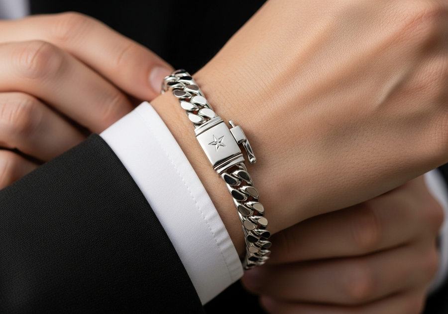 Style This Look — Iconic Cuban Bracelet 10mm (Silver)