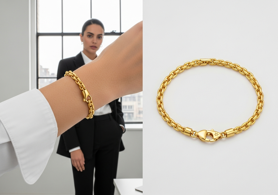 Style This Look — Signature Franco Bracelet 3mm (Gold)