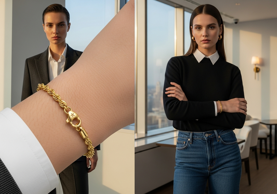Style This Look — Essential Rope Bracelet 4mm (Gold)