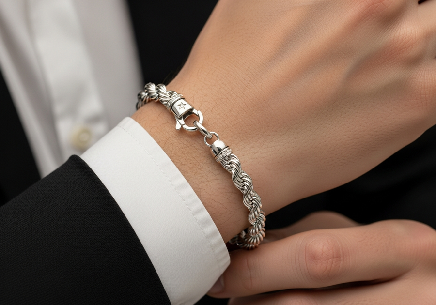 Style This Look — Essential Rope Bracelet 4mm (Silver)