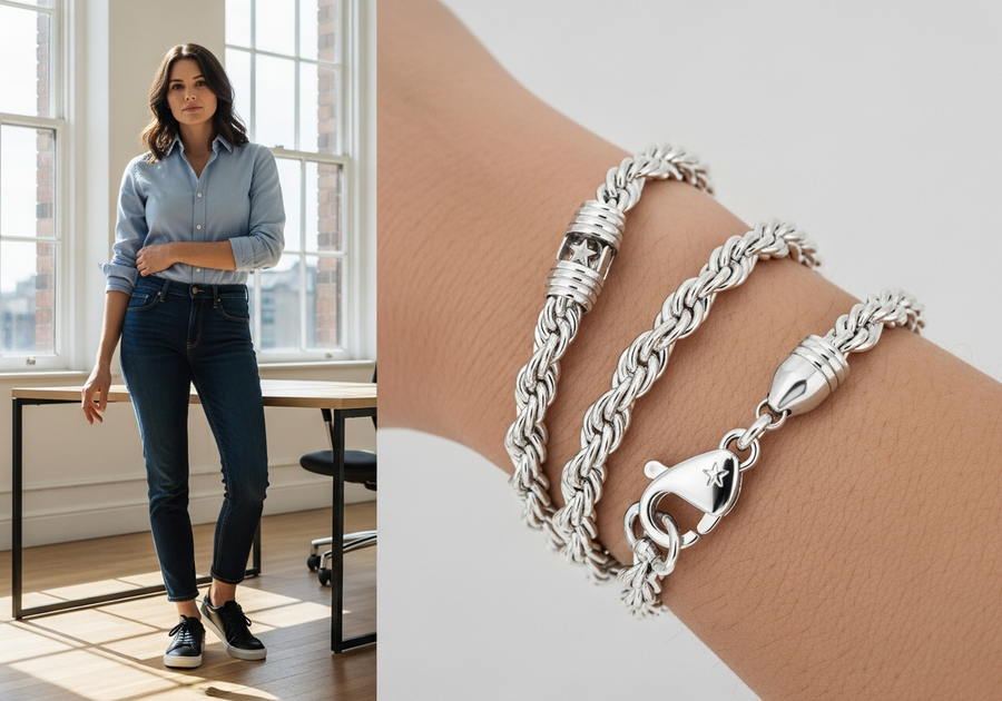 Style This Look — Essential Rope Bracelet 4mm (Silver)